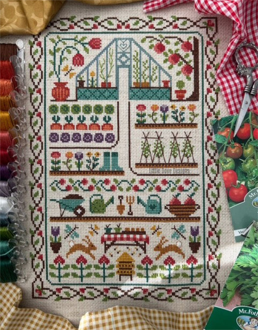 The Kitchen Garden Cross Stitch Kit, Little Dove Designs