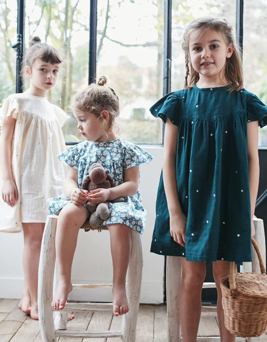 Louise Blouse & Dress Sewing Pattern  (3y - 12), Ikatee