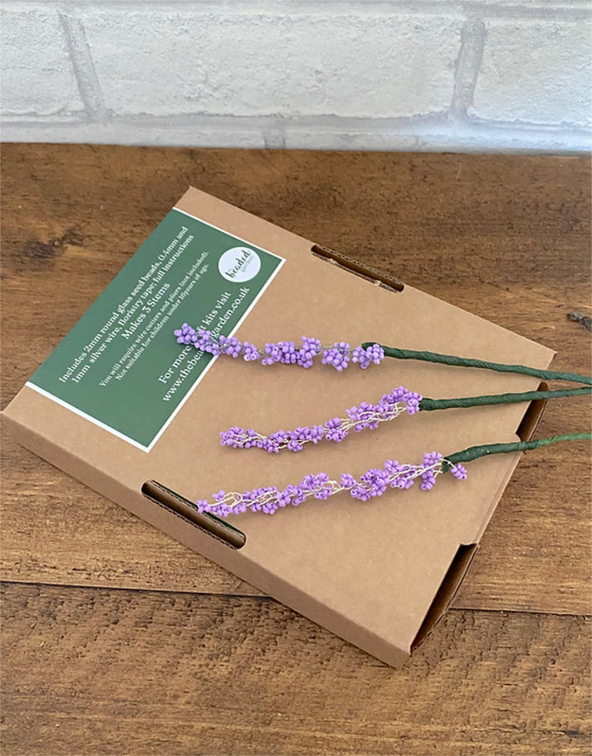 Lavender Beaded Flower Craft Kit, The Beaded Garden
