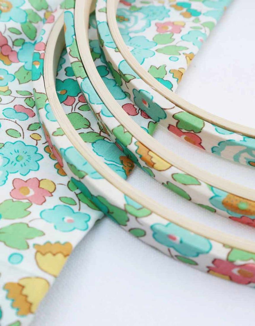 Liberty Fabric Covered Embroidery Hoops 6"