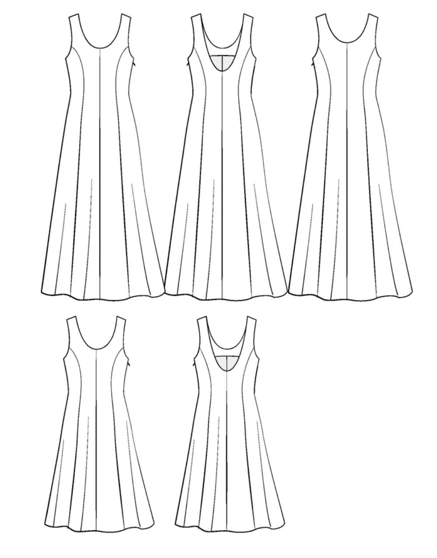 Linger Dress Paper Sewing Pattern, Maison Fauve