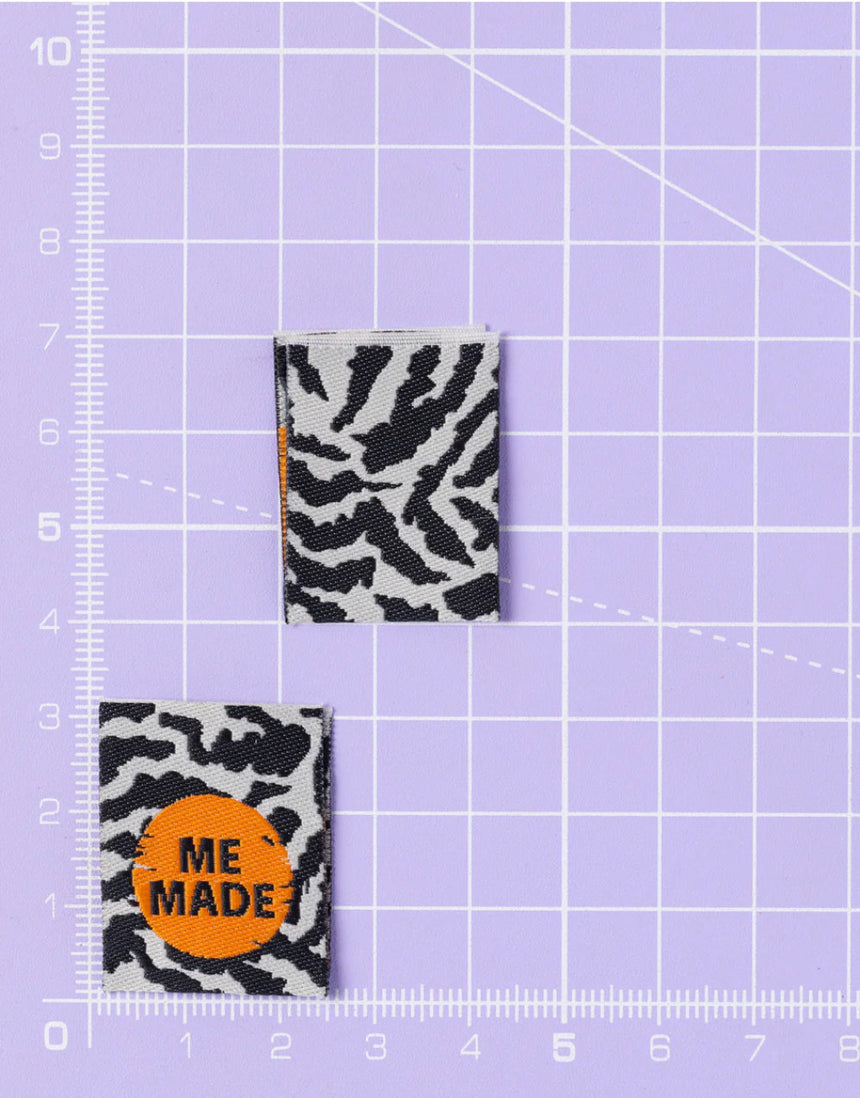 Me Made Zebra, Woven Sewing Labels -Pack of 6