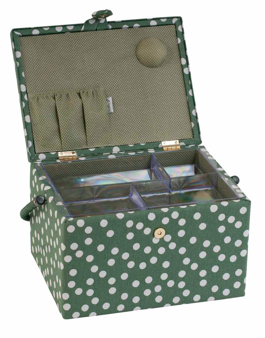 Khaki Spot Large Sized Sewing Box