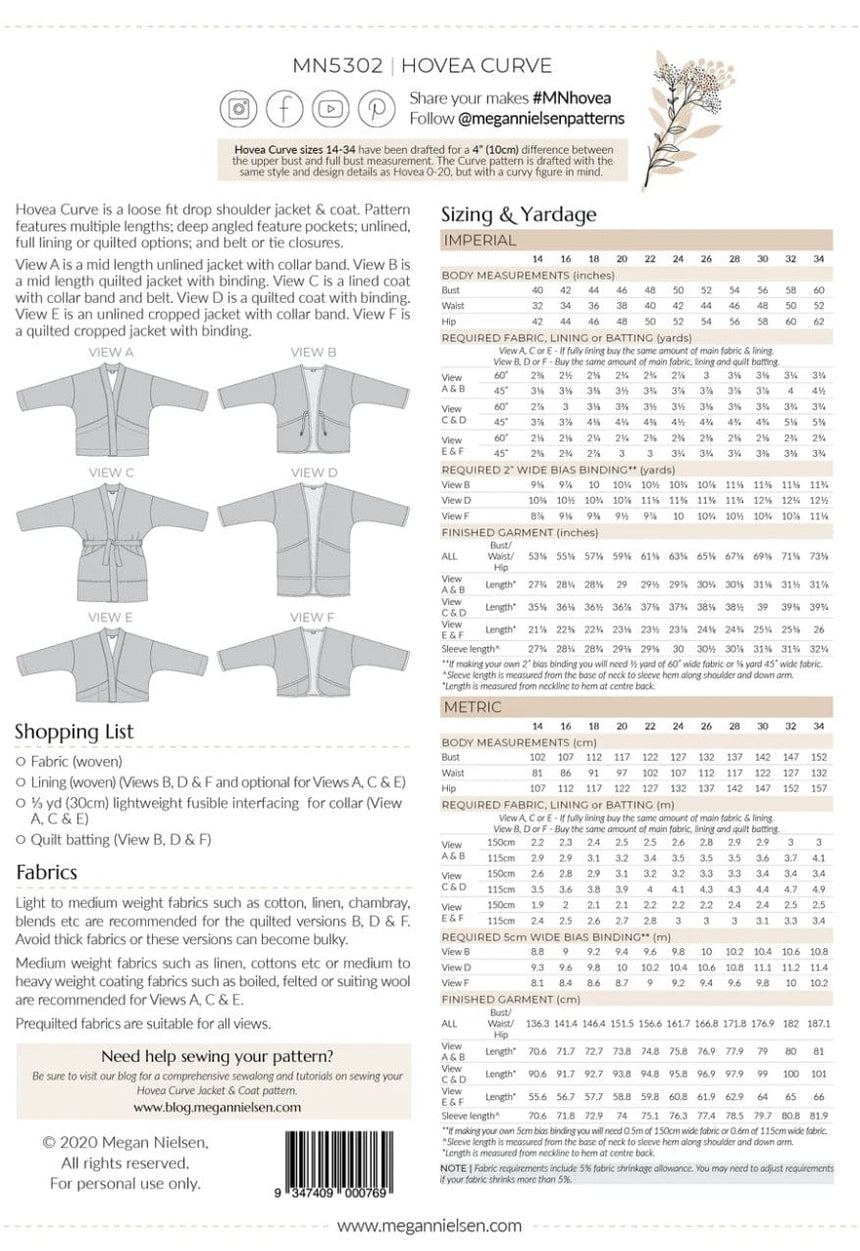 Heirloom Sari Hovea Jacket Kit Charity Dressmaking Project