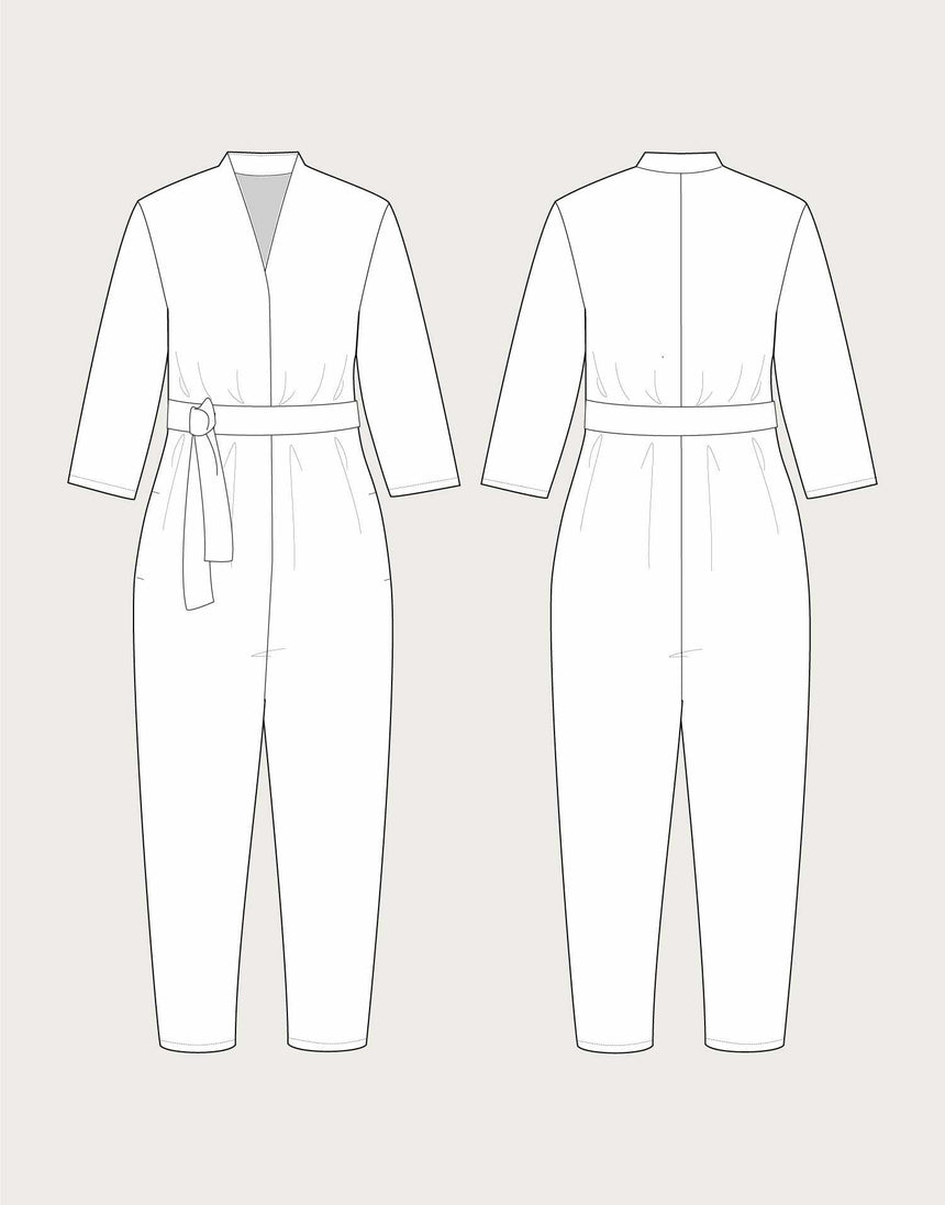 V-Neck Jumpsuit Sewing Pattern, The Assembly Line