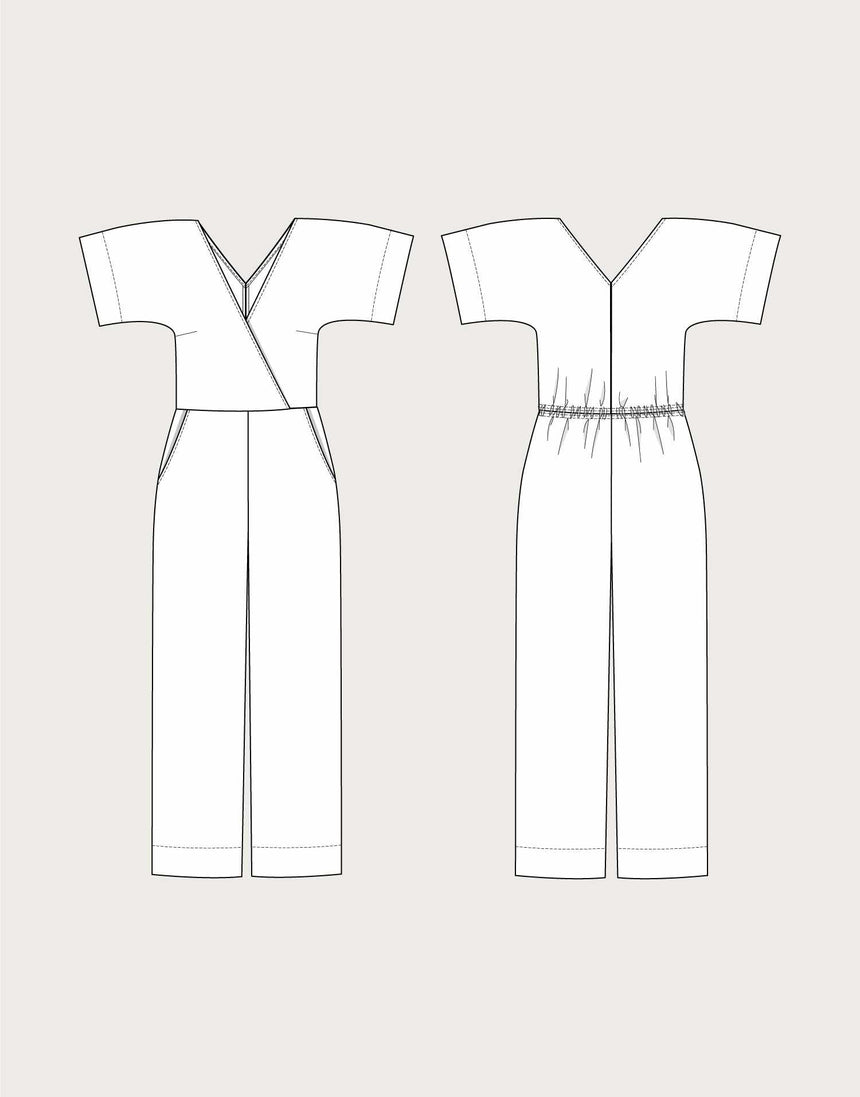 Wide Leg Jumpsuit Sewing Pattern, The Assembly Line