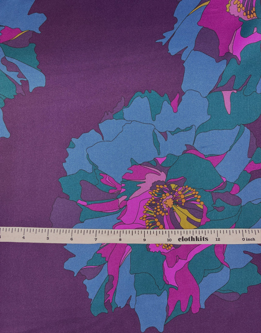 Liberty Fabrics Bickington Satin Viscose,Peony Waltz A
