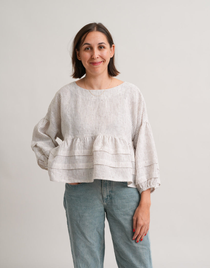 Pintuck Poet Blouse PDF Immediate Download Sewing Pattern, Matchy Matchy Sewing Club