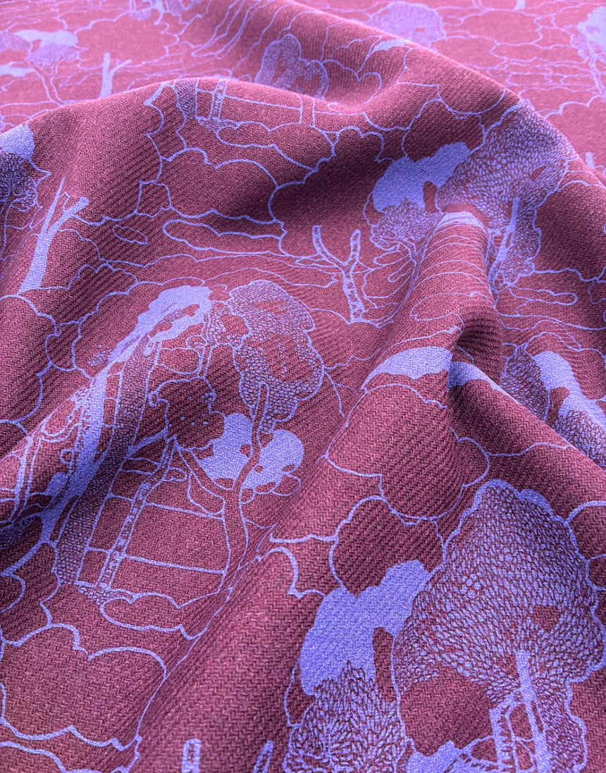 Liberty Fabrics x Manteco® MWool® Fabric, Prospect Path Plum