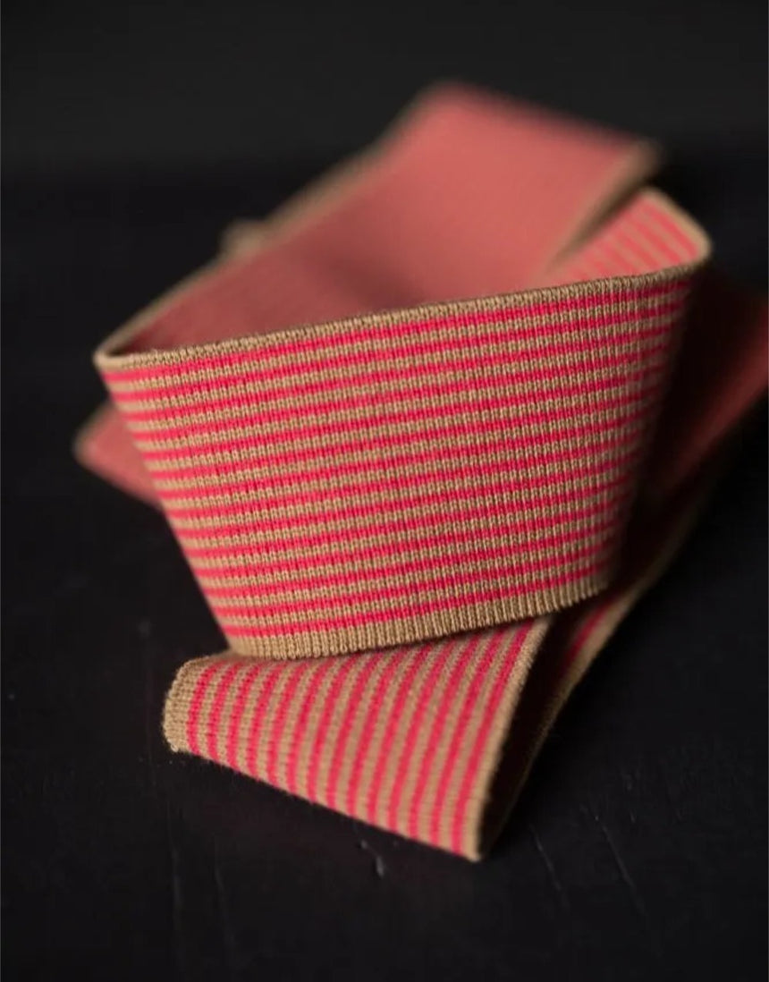 Raspberry Rush Cotton Ribbing, Merchant and Mills