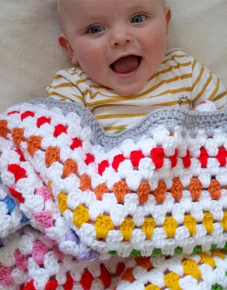 Rainbow Baby Blanket Crochet Kit, The Pigeon's Nest