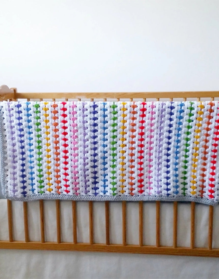 Rainbow Baby Blanket Crochet Kit, The Pigeon's Nest