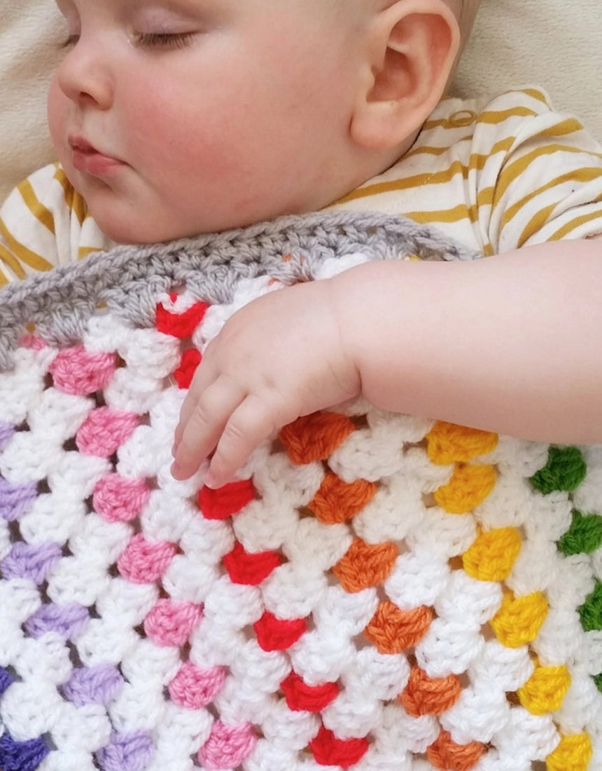 Rainbow Baby Blanket Crochet Kit, The Pigeon's Nest