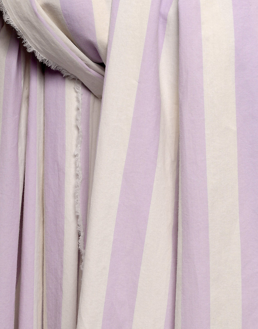 Jelly Purple Stripes Cotton Poplin Fabric, Atelier Brunette