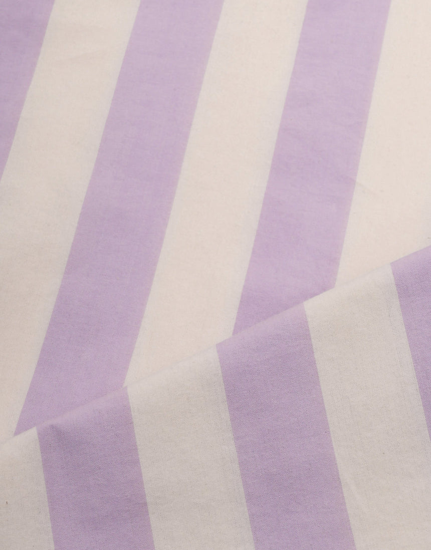 Jelly Purple Stripes Cotton Poplin Fabric, Atelier Brunette
