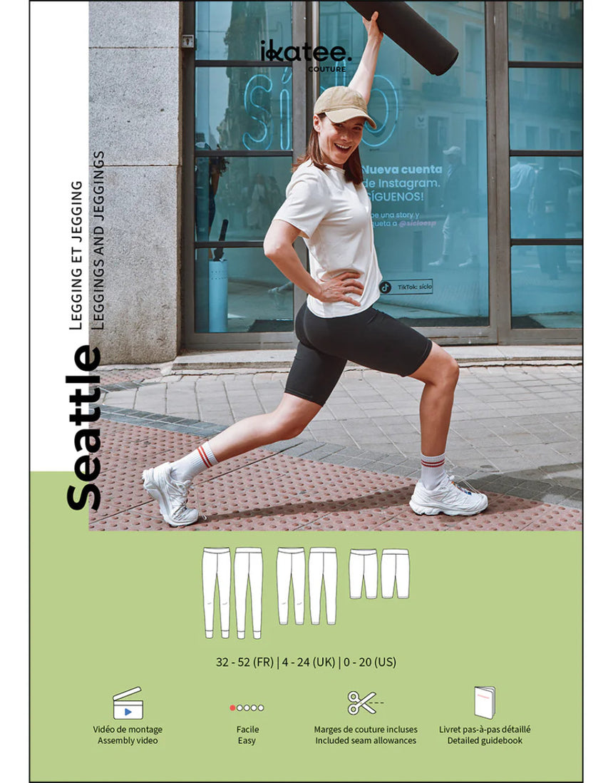 Seattle Leggings/Jeggings Sewing Pattern, Ikatee