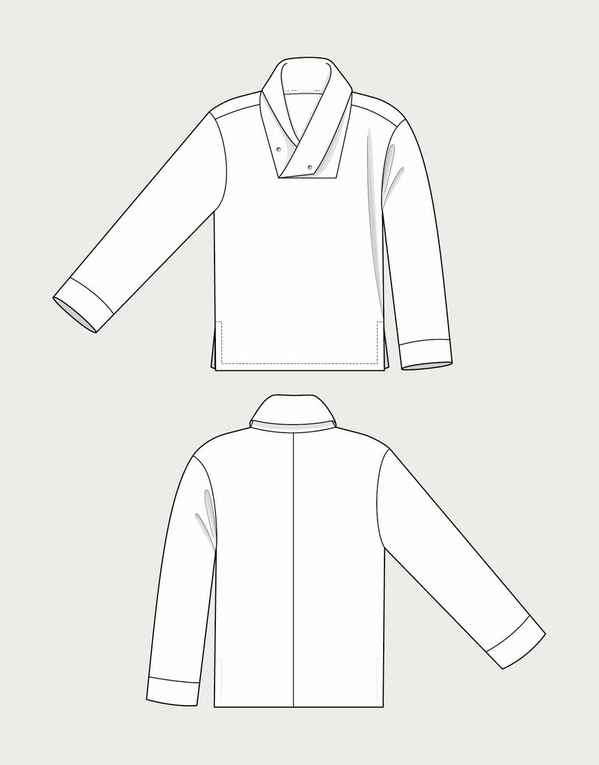 Wrap Collar Shirt Unisex Sewing Pattern, The Assembly Line