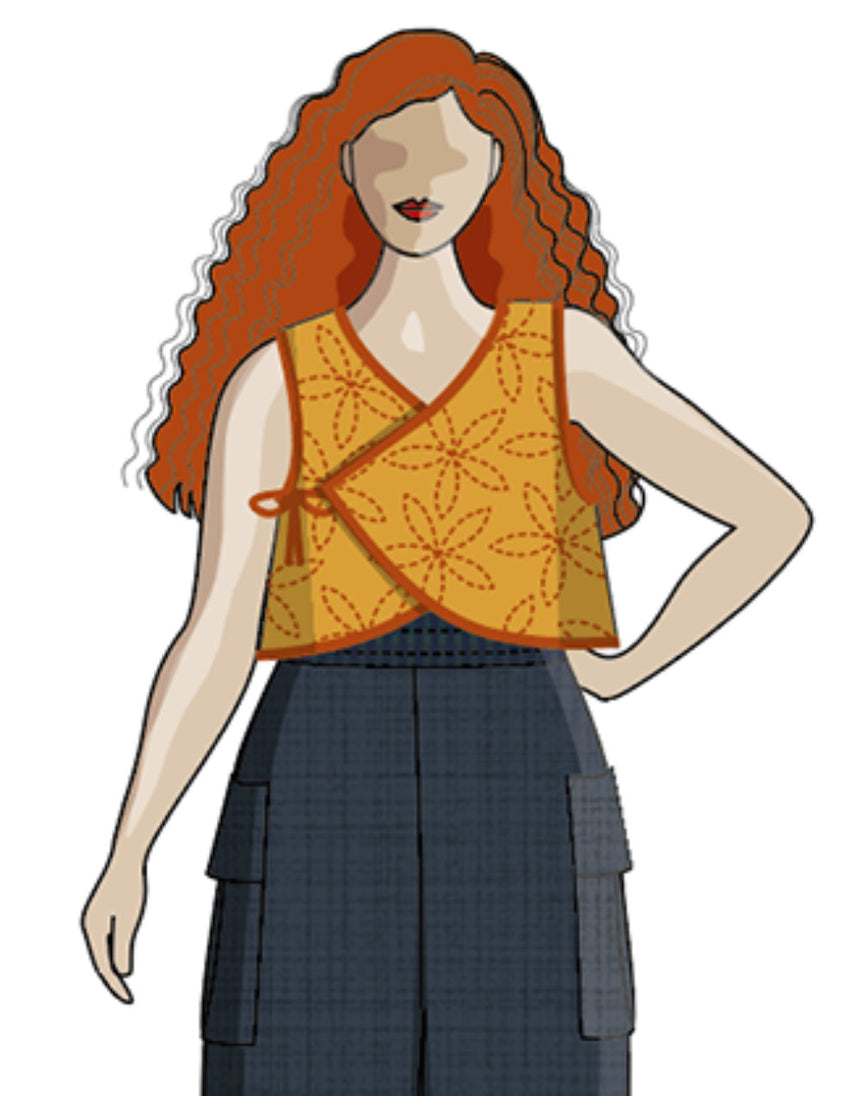 Tie Bolero Paper Sewing Pattern, Sew Different