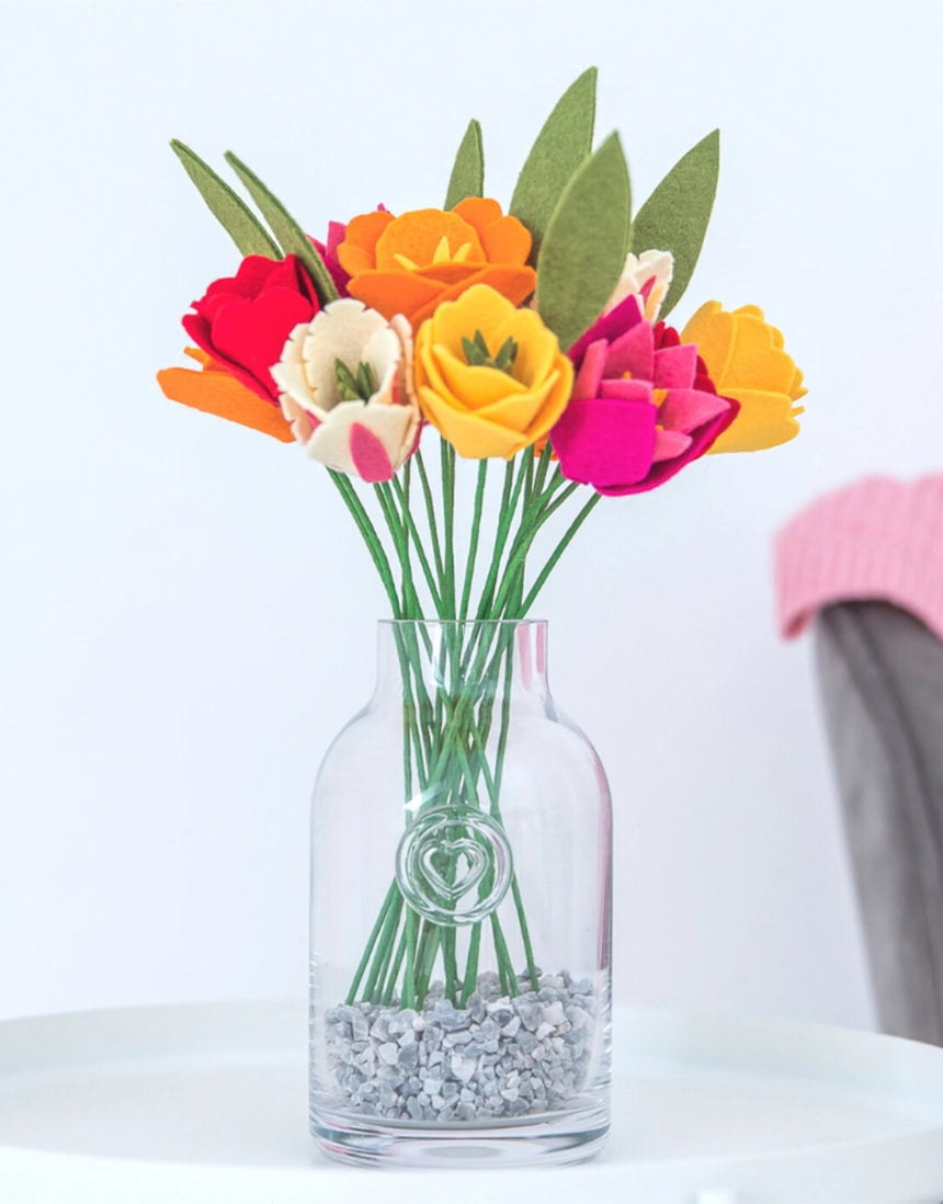 Tulips in Bloom Felt Flower Craft Kit, The Handmade Florist