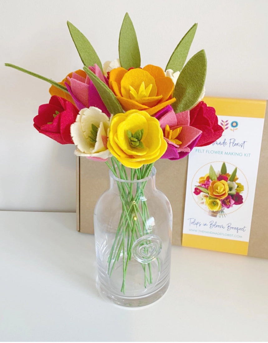Tulips in Bloom Felt Flower Craft Kit, The Handmade Florist