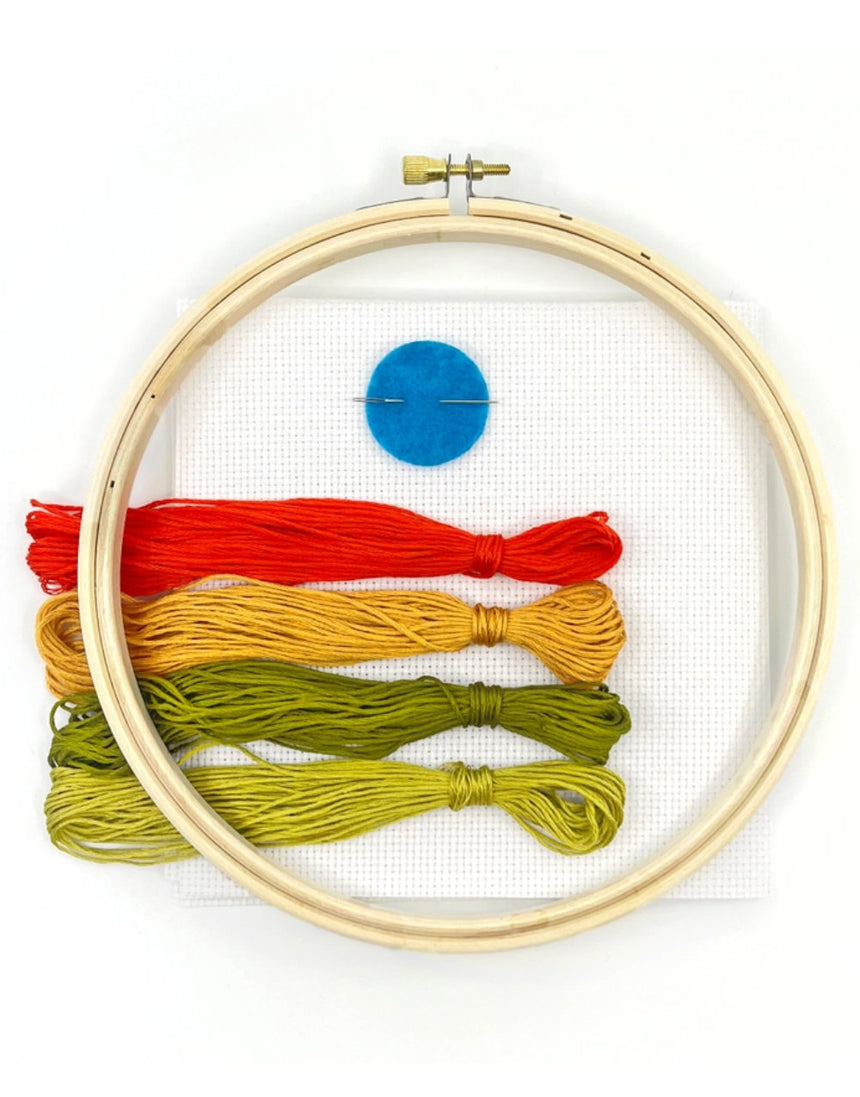 Twin Blooms Cross Stitch Kit, Budgiegoods