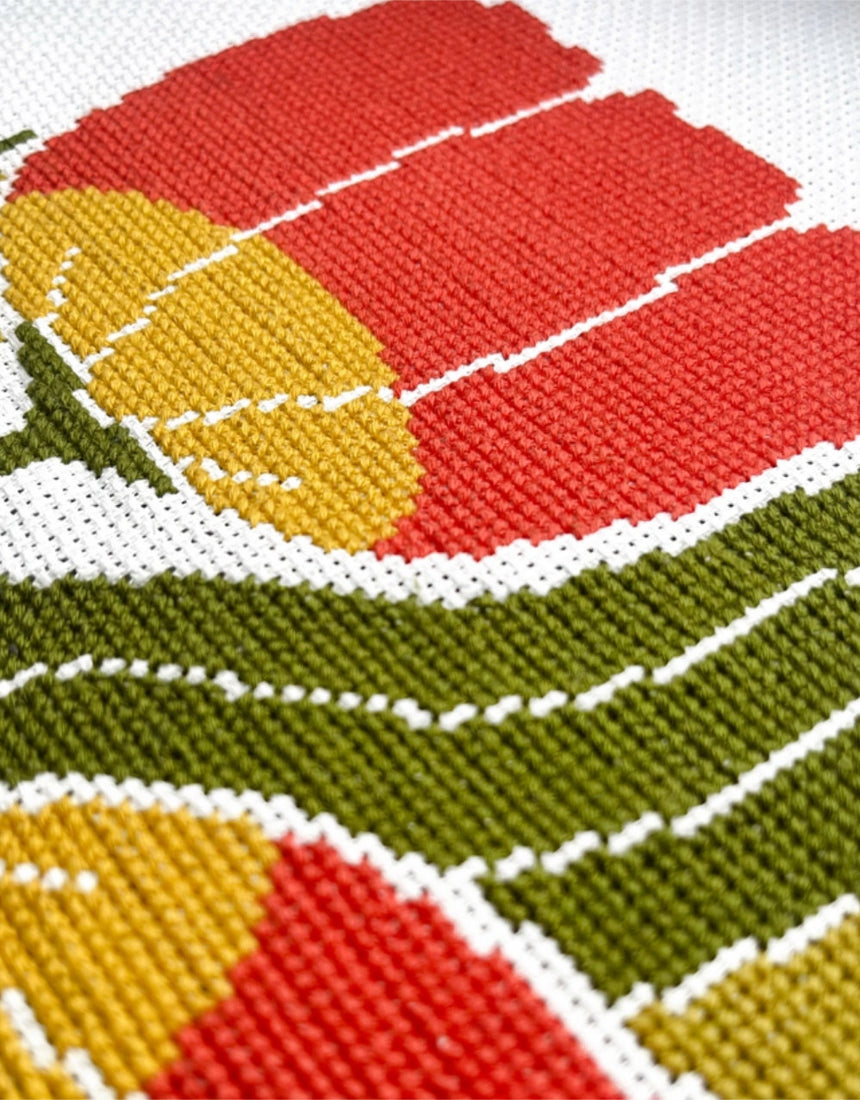 Twin Blooms Cross Stitch Kit, Budgiegoods