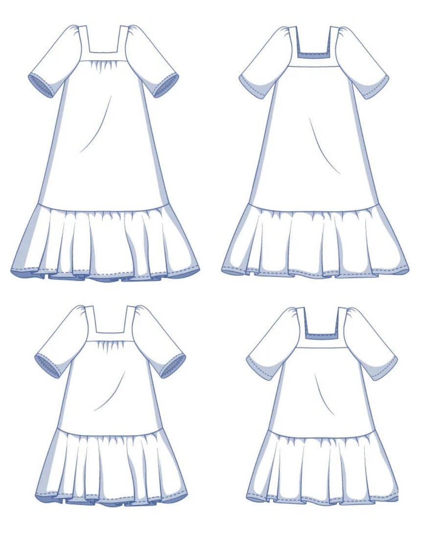 Viva Dress PDF Immediate Download Sewing Pattern, Fibre Mood