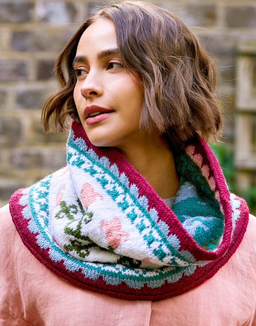 Golden Lily Reversible Cowl Yarn & Pattern Knitting Kit, West Yorkshire Spinners