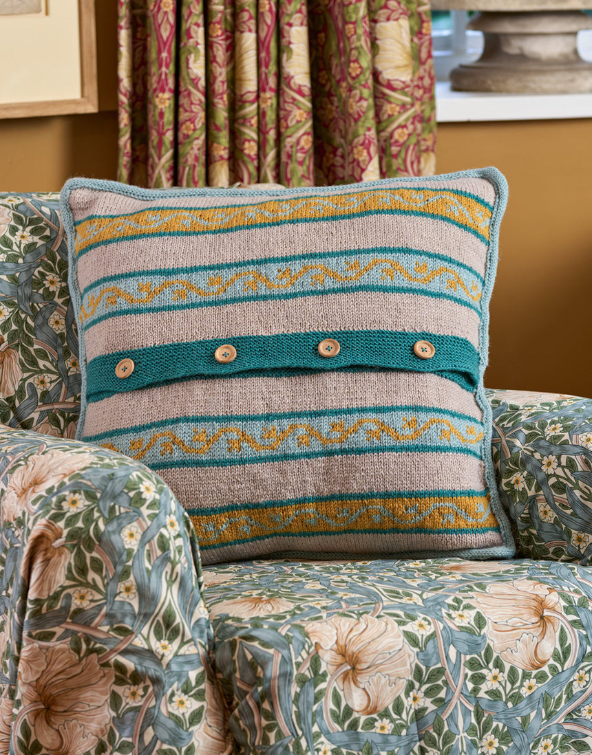 Grafton Cushion Yarn & Pattern Knitting Kit, West Yorkshire Spinners