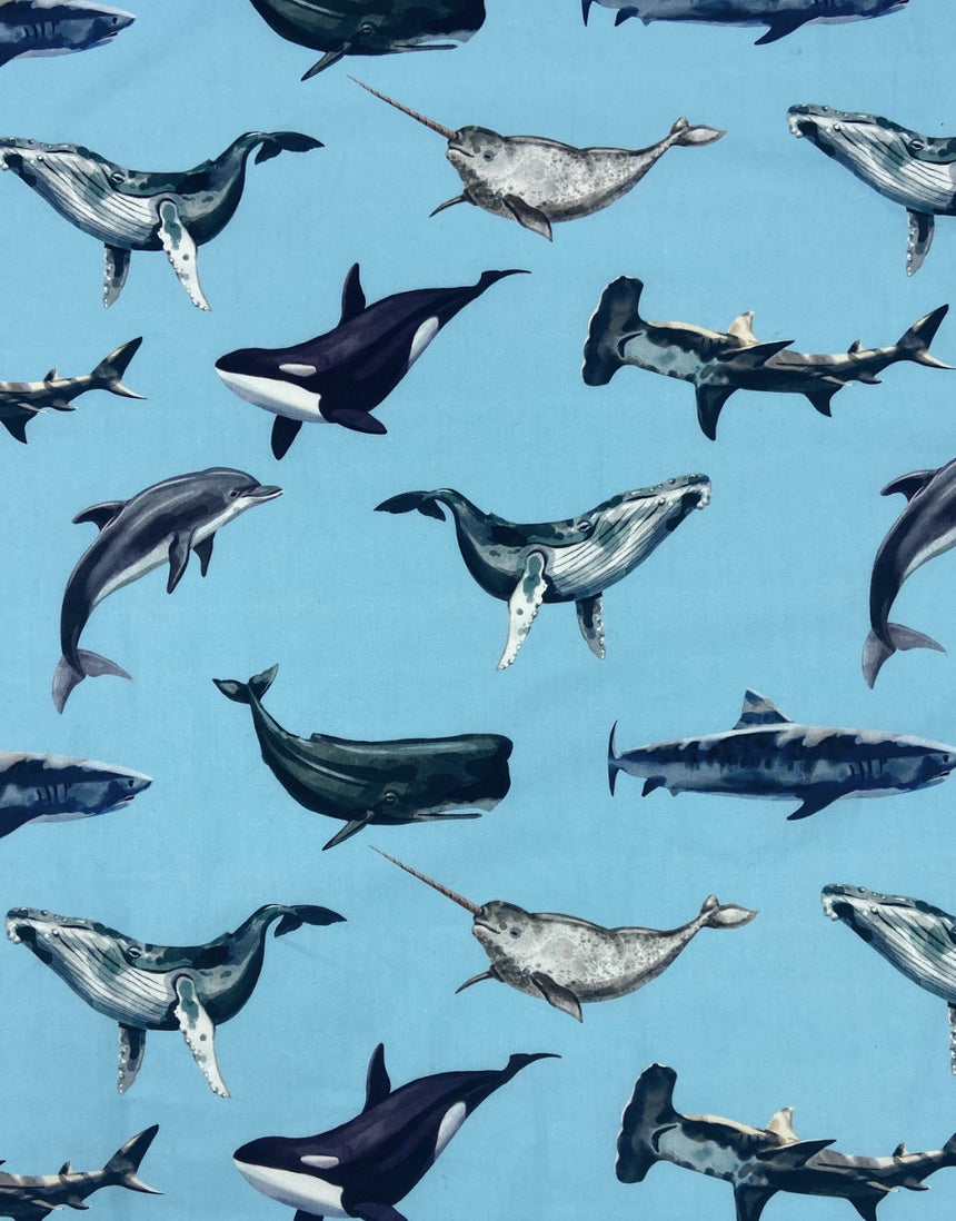 Ocean Giants Fine Cotton Poplin Fabric