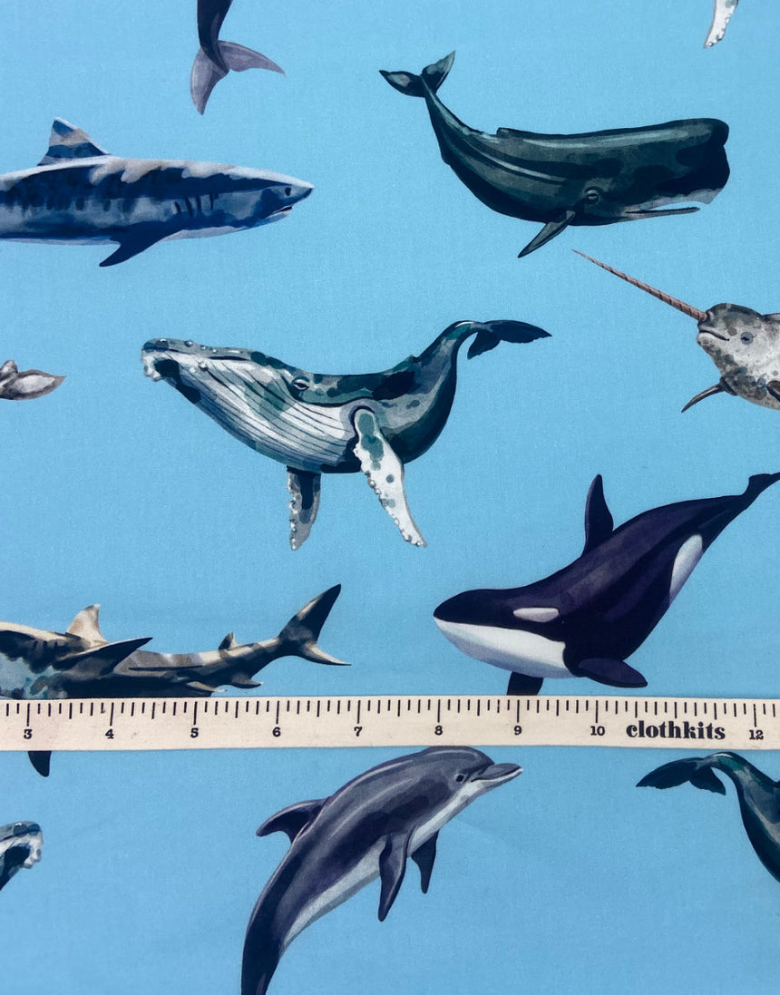 Ocean Giants Fine Cotton Poplin Fabric