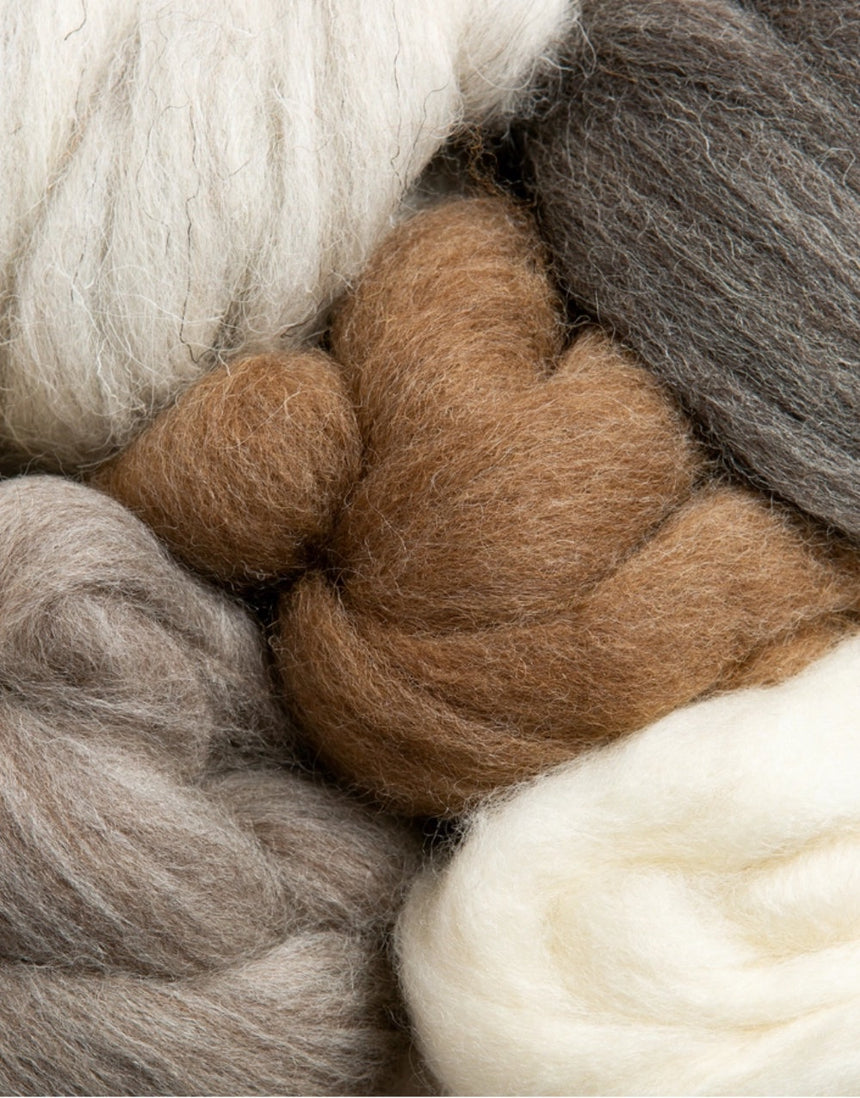 British Breeds Wool Bundle No.1 for Felting and Fibre Crafts, Hawthorn Handmade