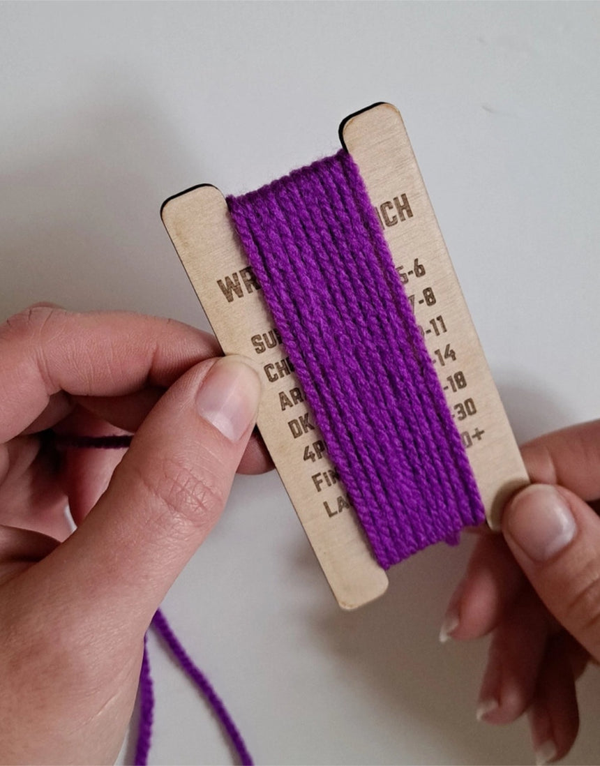Wraps Per Inch (WPI) Yarn Weight Tool Wooden Gauge, The Pigeon's Nest