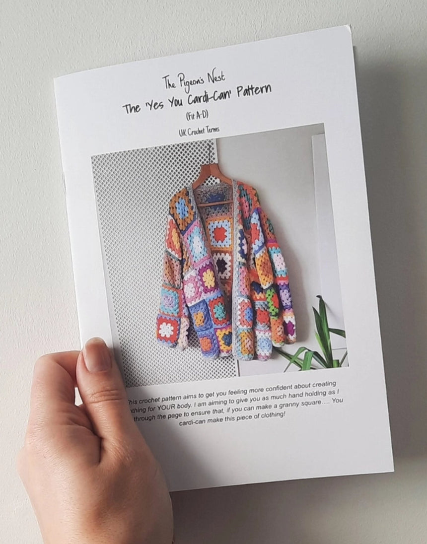 Yes You Cardi-Can Cardigan Printed Crochet Pattern, The Pigeon's Nest