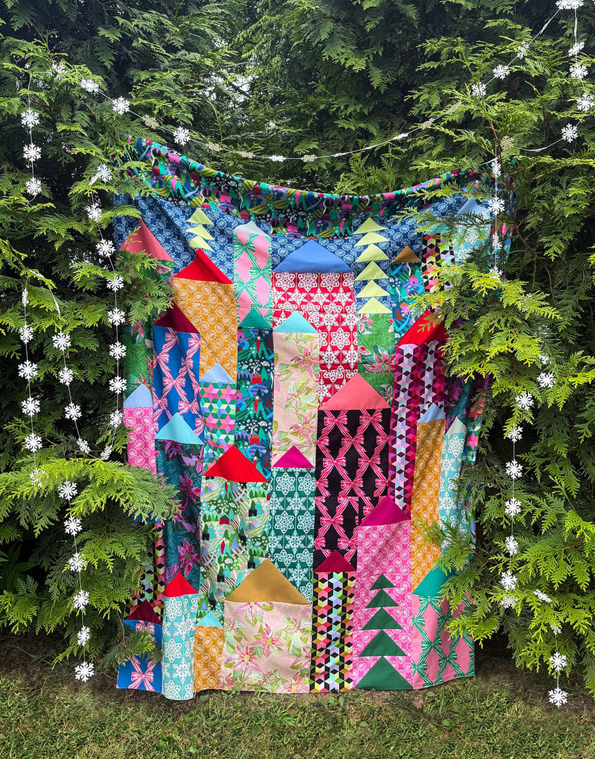Joyful Peaceful Cotton Fabric, Cozy Christmas by Anna Maria Textiles