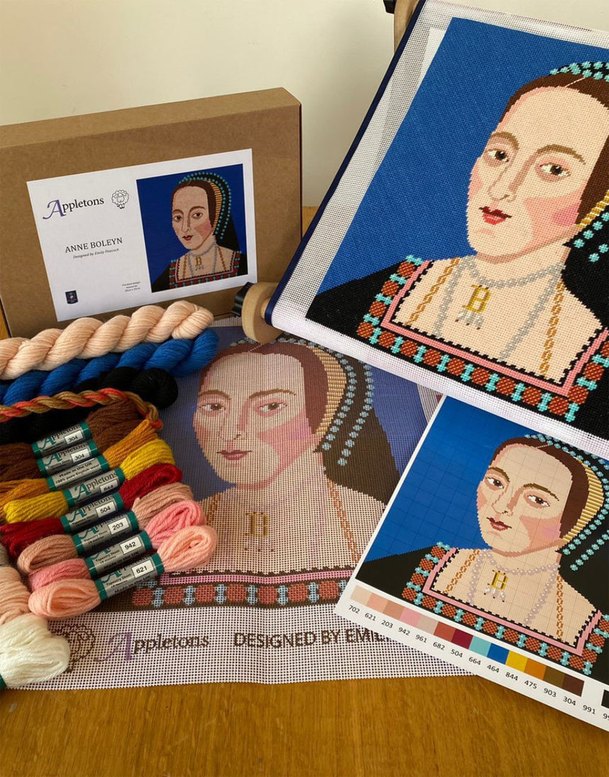 Anne Boleyn Tapestry Printed Canvas Kit, Emily Peacock