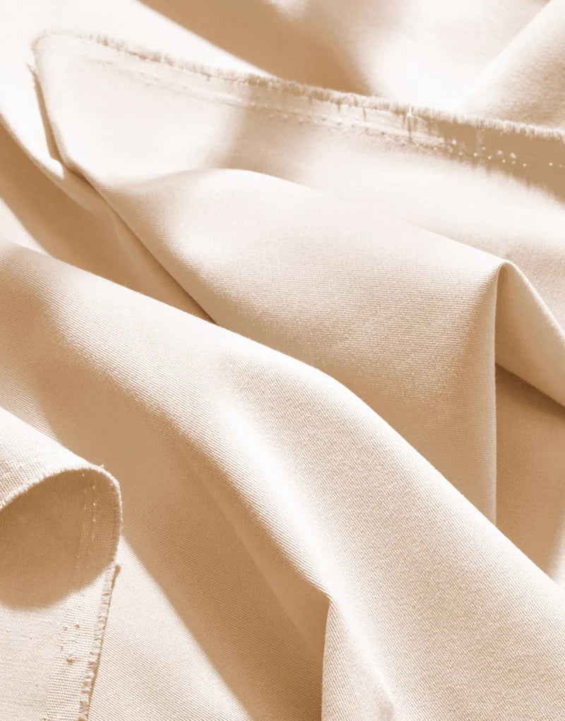 Remnant 1.15m - Off White Light Cotton Gabardine Twill Fabric, Atelier Brunette