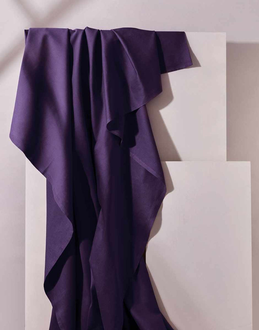 Majestic Purple Gabardine Cotton Fabric, Atelier Brunette