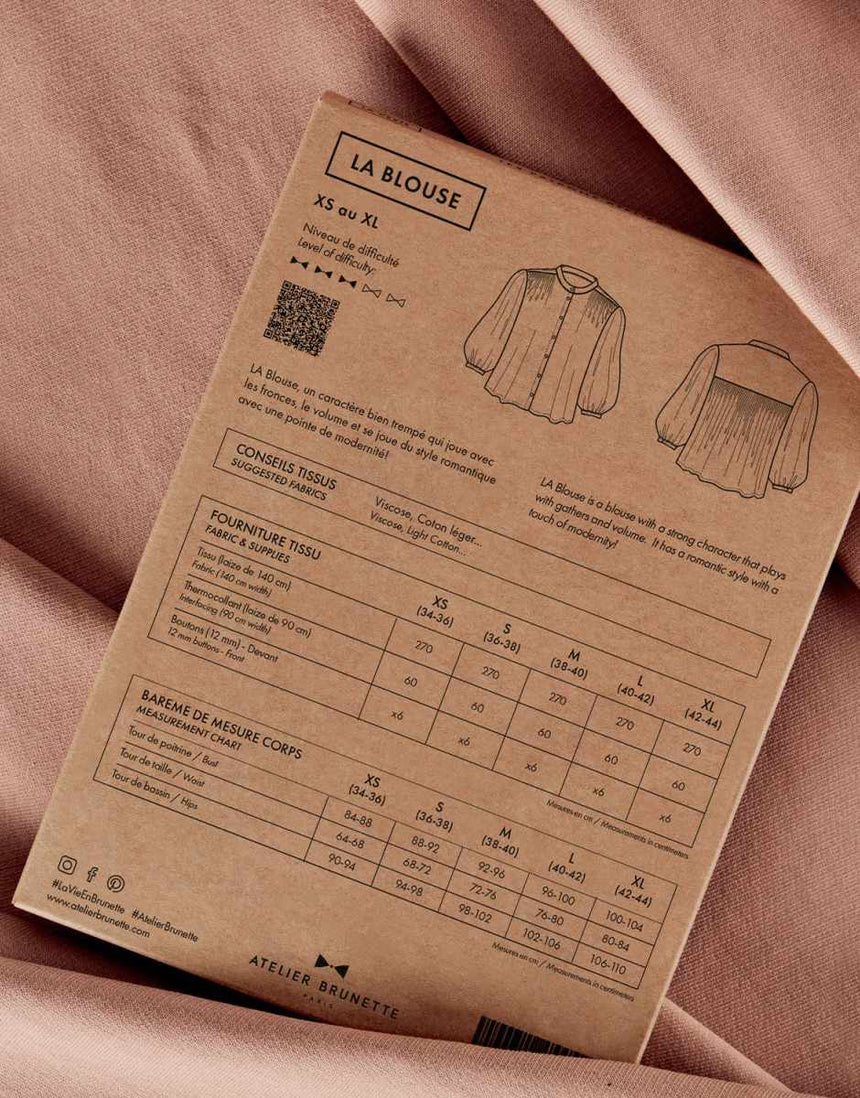 La Blouse Sewing Pattern, Atelier Brunette