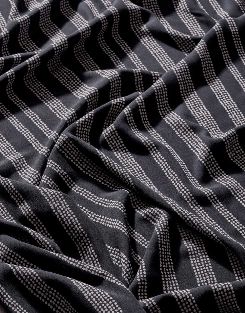 Gaia Deep Charcoal EcoVero Viscose Fabric, Atelier Brunette