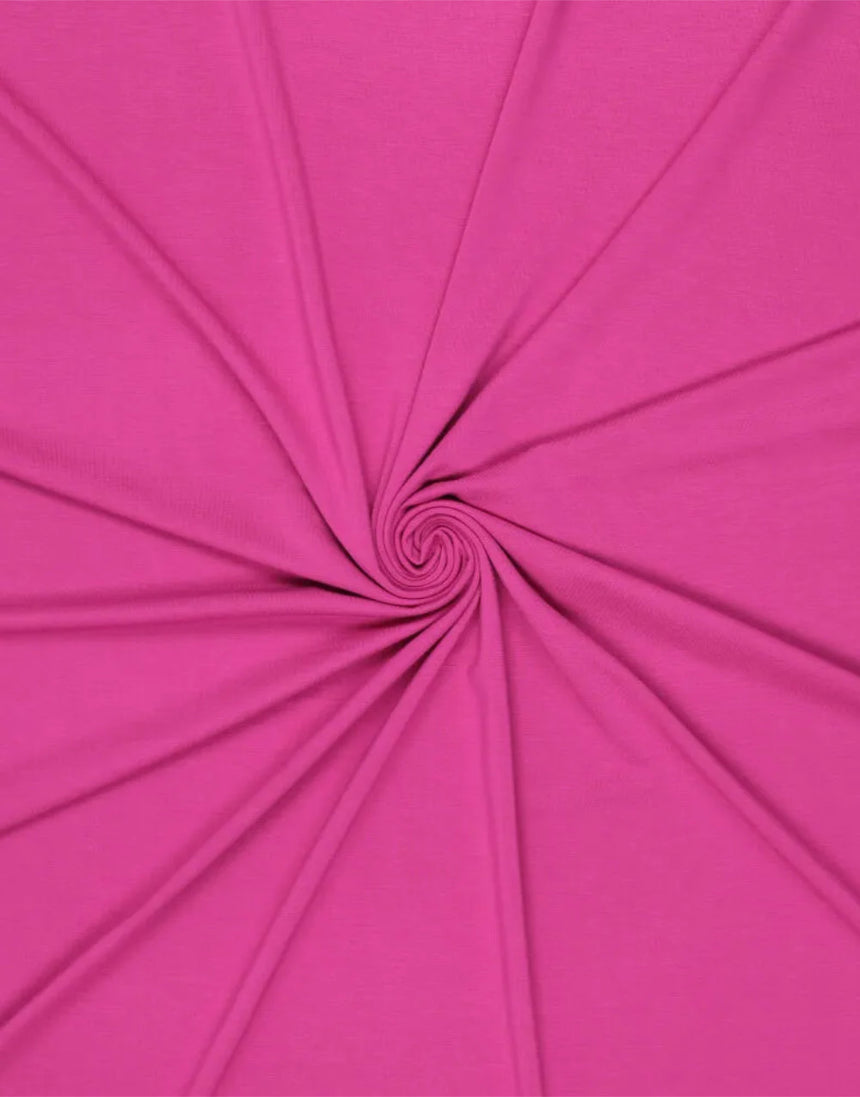 Hot Pink Pure Bamboo Jersey Fabric