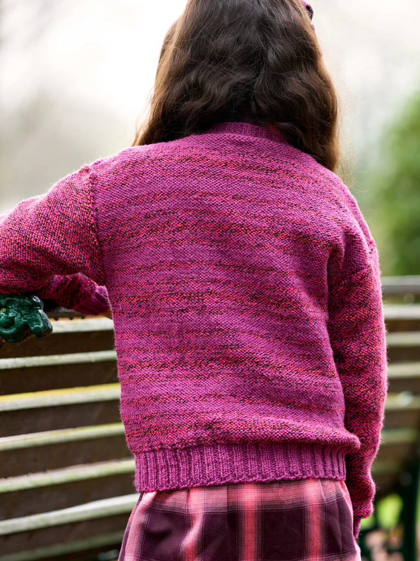 Blossom Stripe Cardigan Knitting Pattern for ColourLab Twist DK Yarn