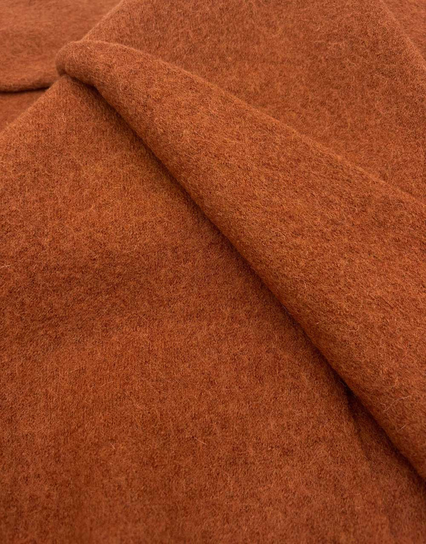 Terracotta 100% Boiled Wool Fabric