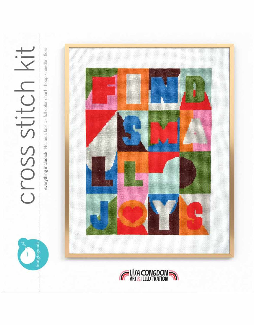 Small Joys Cross Stitch Kit, Lisa Congdon for Budgiegoods