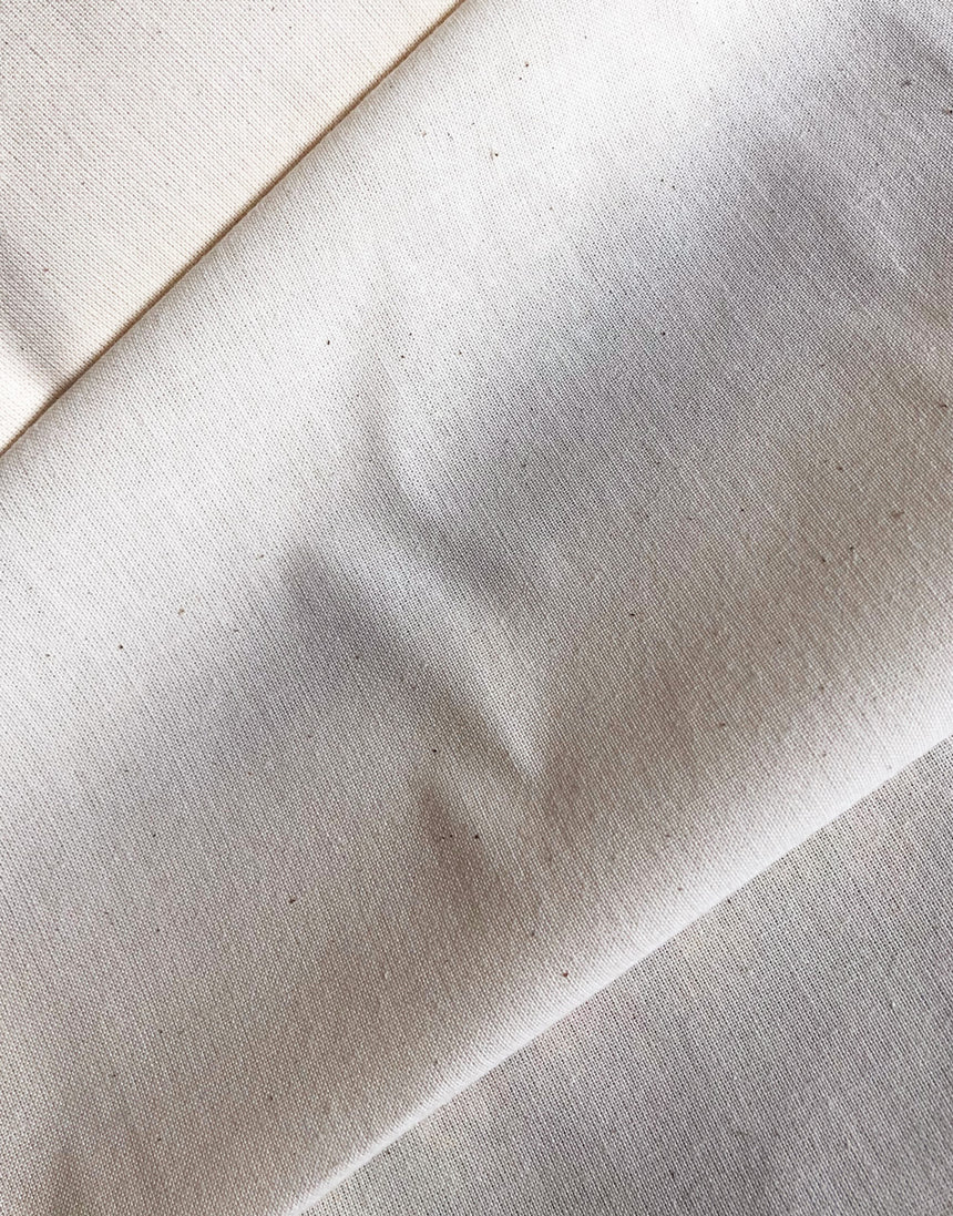 Natural Cotton Calico Fabric, Heavy Weight