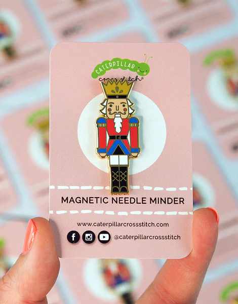 Nutcracker Magnetic Needle Minder, Caterpillar Cross Stitch