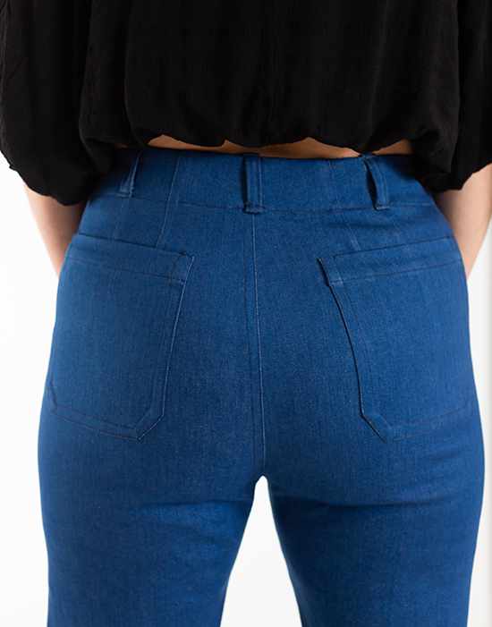 Isle Jeans Sewing Pattern, Chalk and Notch