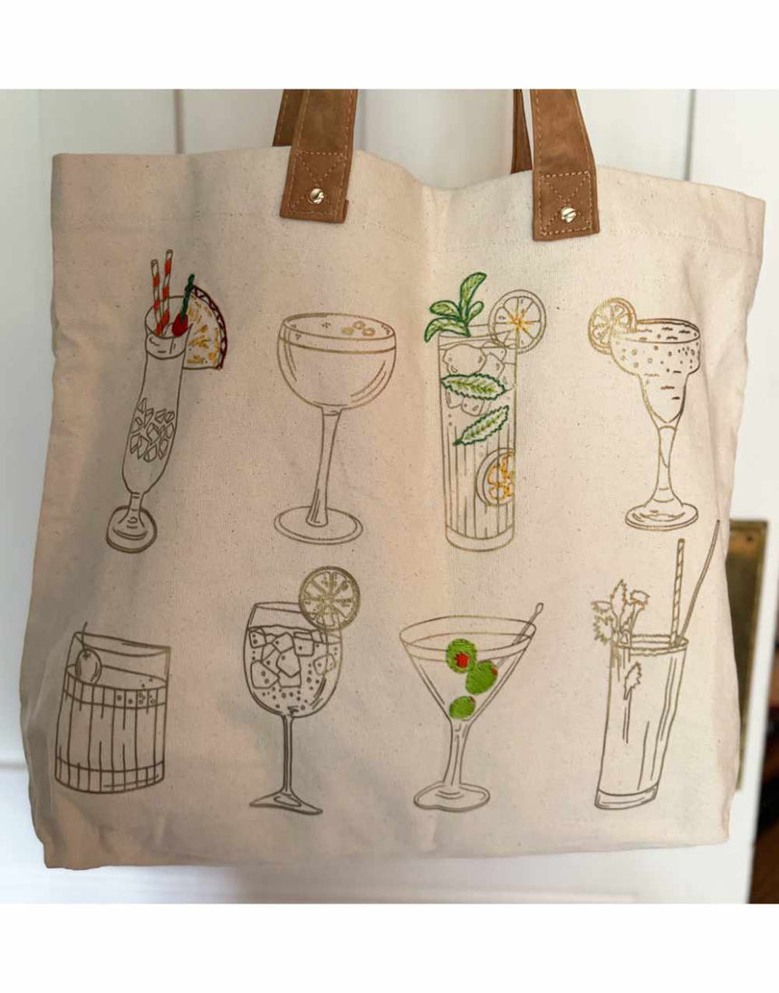 Stitch Your Cocktails Tote Bag, Chasing Threads