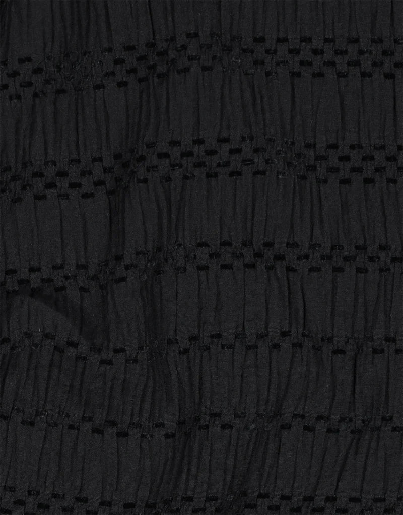 Remnant 1m - Black Chenille Jacquard Fabric