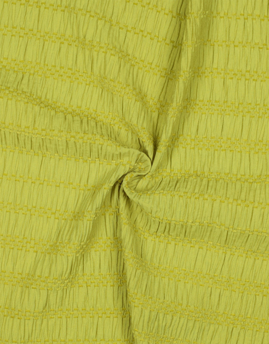 Lime Chenille Jacquard Fabric